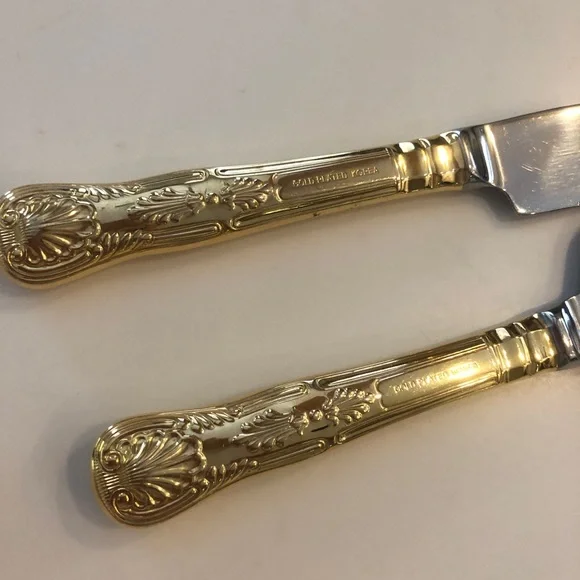 Wedding cake serving set! Beautiful stainless steel and gold plated! Lovely - Picture 3 of 7